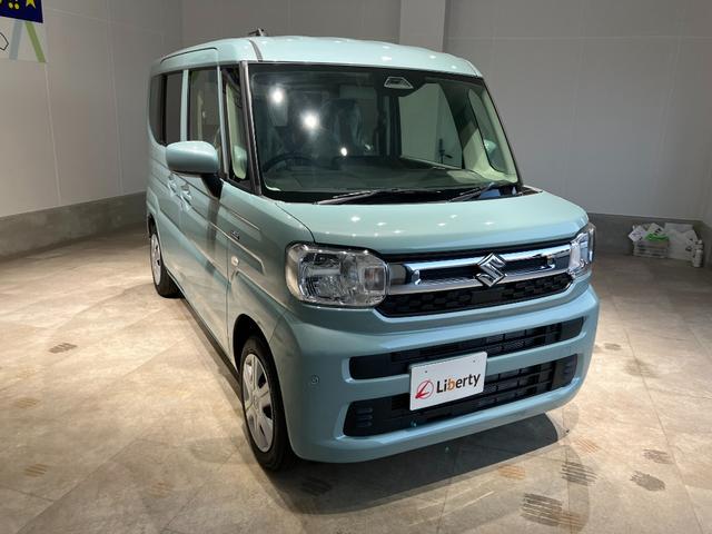 スペーシア ハイブリッドG 届出済未使用車 両側スライドドア クリアランスソナー 衝突被害軽減システム オートライト LEDヘッドランプ スマートキー アイドリングストップ 電動格納ミラー ベンチシート CVT 盗難防止システム(7枚目)