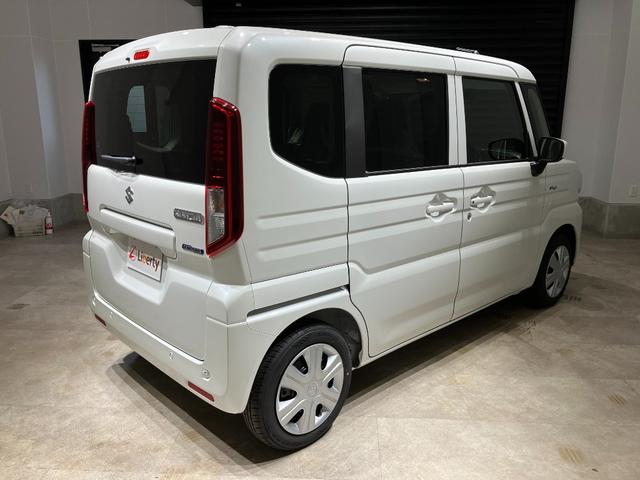 スペーシア ハイブリッドG 届出済未使用車 両側スライドドア クリアランスソナー 衝突被害軽減システム オートライト LEDヘッドランプ スマートキー アイドリングストップ 電動格納ミラー ベンチシート CVT 盗難防止システム(12枚目)