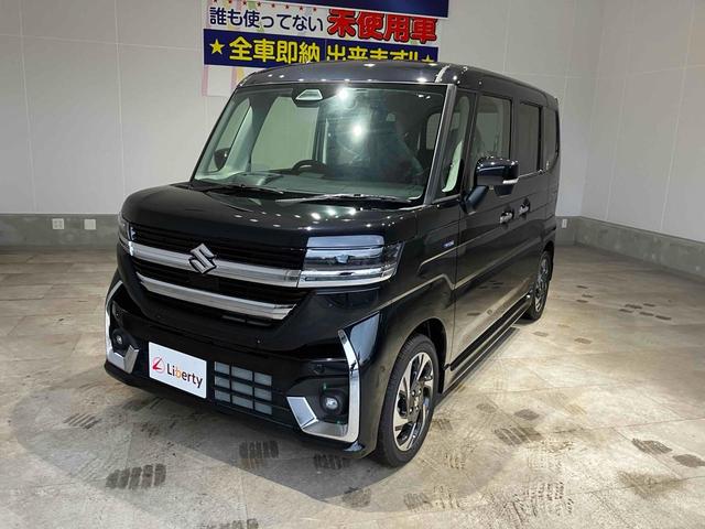 スペーシアカスタム ハイブリッドＸＳ　両側電動スライドドア　クルーズコントロール　純正アルミホイール　後席オットマン　ＬＥＤヘッドライト　レーンアシスト　オートライト　スマートキー　アイドリングストップ　シートヒーター　電子パーキング（6枚目）