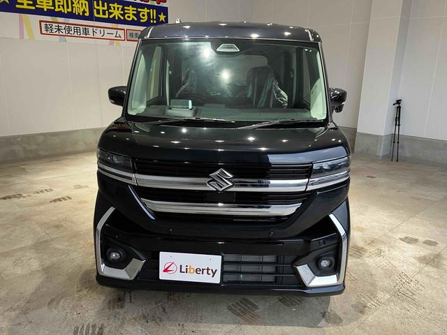 スペーシアカスタム ハイブリッドＸＳ　両側電動スライドドア　クルーズコントロール　純正アルミホイール　後席オットマン　ＬＥＤヘッドライト　レーンアシスト　オートライト　スマートキー　アイドリングストップ　シートヒーター　電子パーキング（7枚目）