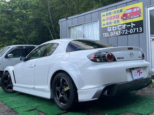 ＲＸ－８ タイプＳ　６ＭＴ　ブリッツ車高調　Ｒマジックマフラー　エクセディ強化クラッチ　マツダスピードエアロ　　純正サンルーフ　１８アルミ　ナビ　バックカメラ　Ｄ席フルバケシート　禁煙車ドラレコ　ＥＴＣ　サイドエアバック（6枚目）