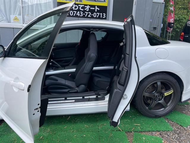 ＲＸ－８ タイプＳ　６ＭＴ　ブリッツ車高調　Ｒマジックマフラー　エクセディ強化クラッチ　マツダスピードエアロ　　純正サンルーフ　１８アルミ　ナビ　バックカメラ　Ｄ席フルバケシート　禁煙車ドラレコ　ＥＴＣ　サイドエアバック（24枚目）