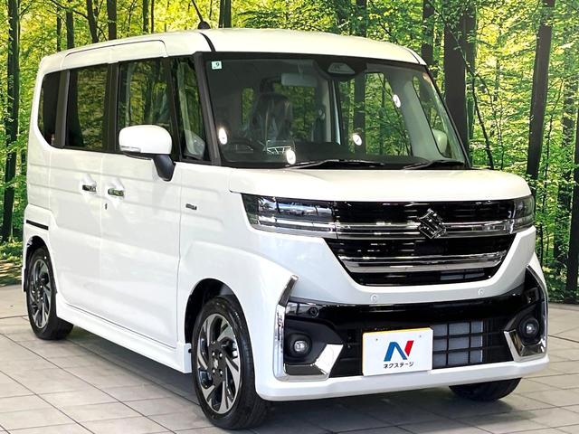 スペーシアカスタム ハイブリッドＸＳ　届出済未使用車　両側電動スライドドア　前席シートヒーター　ステアリングヒーター　ヘッドアップディスプレイ　革巻ステアリング　禁煙　ＬＥＤヘッドライト　１５インチＡＷ　オートブレーキホールド　ＵＳＢ（16枚目）