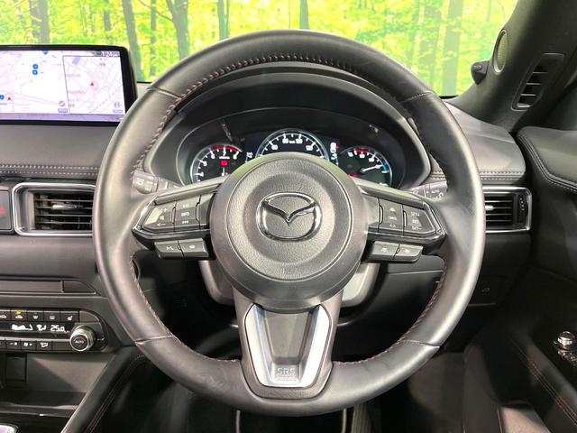 ＣＸ－５ ２５Ｓ　スポーツアピアランス　純正１０．２５型ナビ　全周囲カメラ　レーダークルーズコントロール　メモリー機能付パワーシート　前席シートヒーター　禁煙　黒革シート　革巻ステアリング　ＬＥＤヘッドライト　１９インチ専用ＡＷ（11枚目）