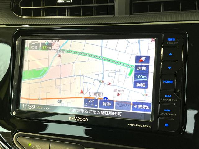 アクア Ｇソフトレザーセレクション　ＳＤナビ　バックカメラ　セーフティセンス　オートハイビーム　クルーズコントロール　スマートキー　禁煙　ハーフレザー　純正１５インチＡＷ　ドラレコ　ＥＴＣ　ステアリングスイッチ　オートライト（3枚目）