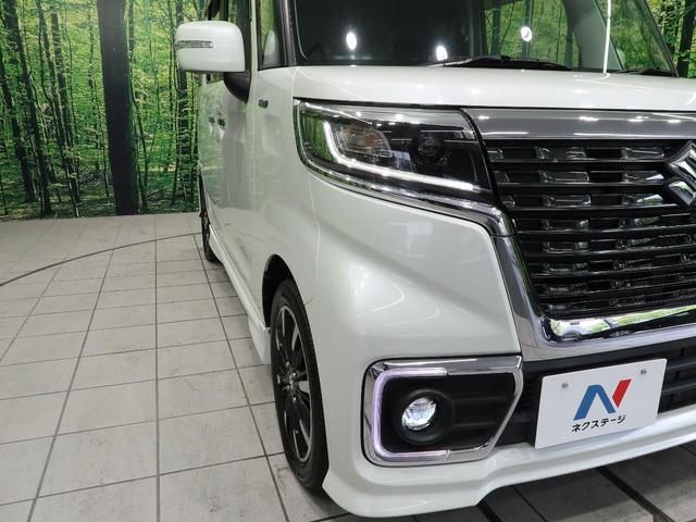 ハイブリッドXS SDナビ 禁煙車 両側電動スライドドア スズキセーフティサポート LEDヘッドライト 純正14AW シートヒーター ハーフレザーシート オートライト オートエアコン ロールサンシェード ETC(13枚目)