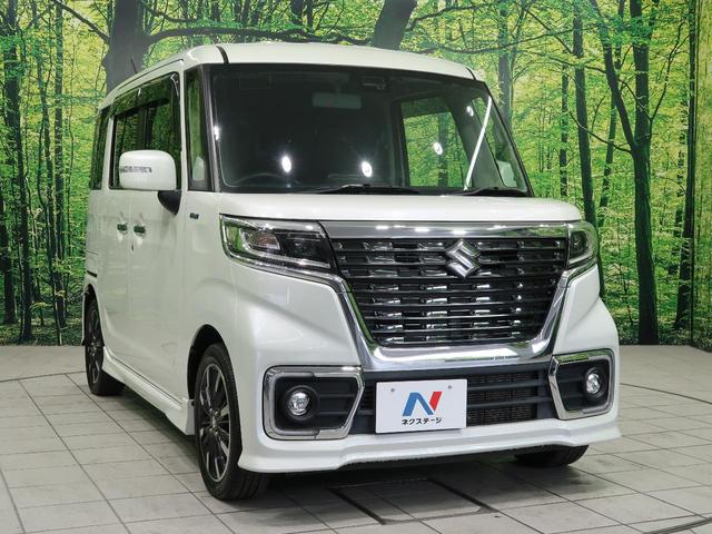 ハイブリッドXS SDナビ 禁煙車 両側電動スライドドア スズキセーフティサポート LEDヘッドライト 純正14AW シートヒーター ハーフレザーシート オートライト オートエアコン ロールサンシェード ETC(17枚目)