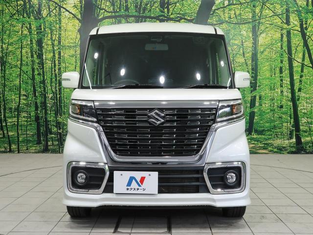 ハイブリッドXS SDナビ 禁煙車 両側電動スライドドア スズキセーフティサポート LEDヘッドライト 純正14AW シートヒーター ハーフレザーシート オートライト オートエアコン ロールサンシェード ETC(54枚目)