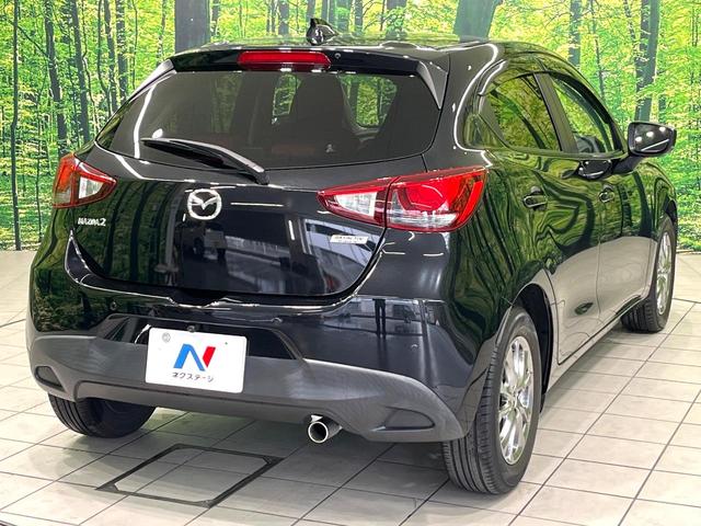 デミオ 15Sノーブルクリムゾン 純正マツダコネクトナビ バックカメラ 衝突軽減システム 前席シートヒーター ヘッドアップディスプレイ スマートキー オートライト ビルトインETC ドライブレコーダー 純正15インチアルミ 禁煙車(17枚目)