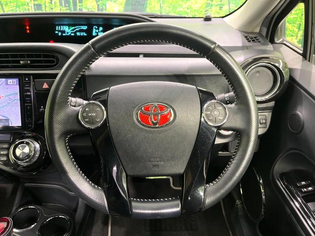 アクア G G’s BIG-X8型ナビ バックカメラ LEDヘッド ETC オートエアコン オートライト ステアリングスイッチ リモコンキー アルミペダル 電動格納ミラー パワーウィンドウ 純正17インチアルミ 禁煙車(11枚目)