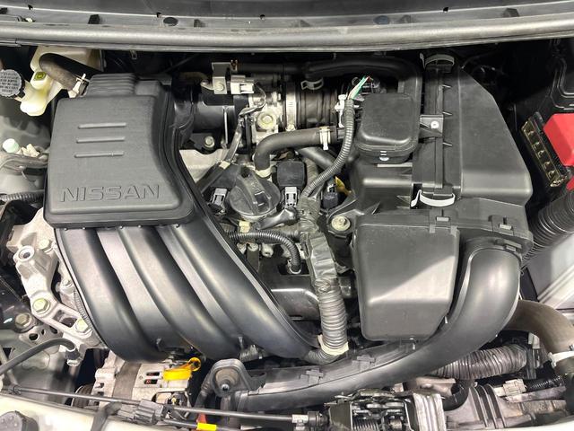 ノート ライダー ドライブレコーダー オーディオ スマートキー 革巻きステアリング アイドリングストップ 電動格納ミラー 純正15インチアルミ ヘッドライトレベライザー バニティミラー プライバシーガラス(18枚目)