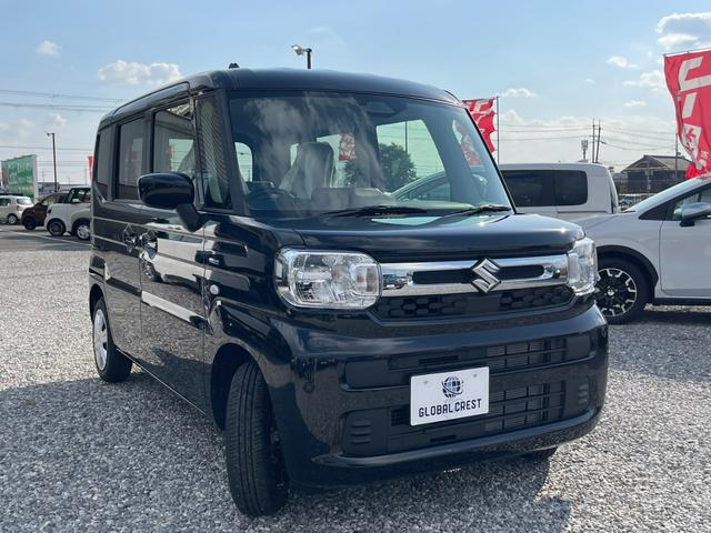 スペーシア ハイブリッドＧ　両側スライドドア　ステアリングスイッチ　キーレスプッシュスタートシステム　電動格納式リモコンドアミラー　マルチインフォメーションディスプレイ　オートライト　フルオートエアコン　アイドリングストップ（4枚目）