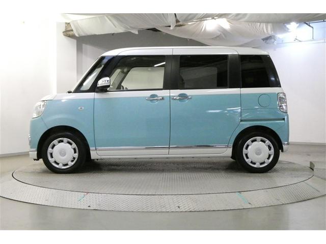 ムーヴキャンバス Ｘリミテッドメイクアップ　ＳＡＩＩ　横滑り防止システム　アイドルストップ　セキュリティ　運転席助手席エアバッグ　ナビＴＶ　キーフリーシステム　ワンセグＴＶ　オートエアコン　スマートキー　ＥＴＣ　ベンチシート　ＡＢＳ　パワーウィンドウ（4枚目）