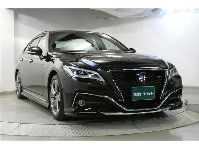 クラウンハイブリッド RSアドバンス 地デジ 衝突被害軽減装置 ドライブレコーダ エアロ 黒革シート LEDヘットライト 後カメラ クルコン AC Pシート エアバッグ ナビTV セキュリティーアラーム 100V充電 キーフリー アルミ(3枚目)