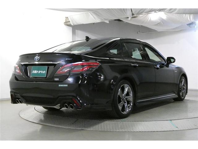 クラウンハイブリッド RSアドバンス 地デジ 衝突被害軽減装置 ドライブレコーダ エアロ 黒革シート LEDヘットライト 後カメラ クルコン AC Pシート エアバッグ ナビTV セキュリティーアラーム 100V充電 キーフリー アルミ(8枚目)