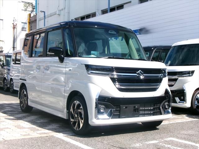 スペーシアカスタム ハイブリッドＸＳターボ　２トーンルーフ　スズキ保証付　デュアルセンサーブレーキサポートＩＩ　パーキングセンサー　ヘッドアップディスプレイ　アダプティブクルーズコントロール　フルＬＥＤヘッドランプ　電動パーキングブレーキ（47枚目）
