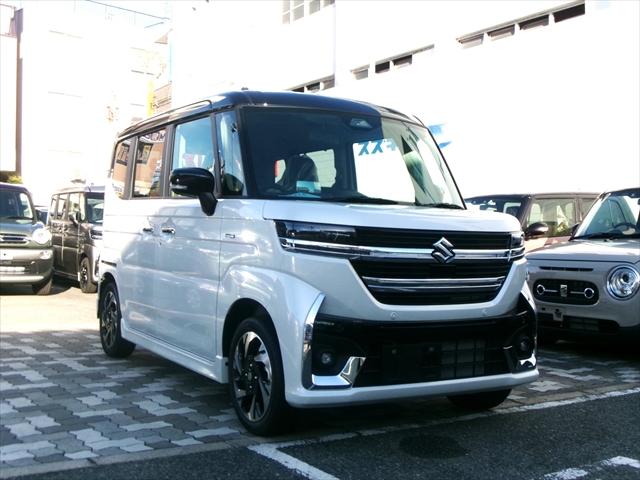 スペーシアカスタム ハイブリッドＸＳ　２トーンルーフ　スズキ保証付　デュアルセンサーブレーキサポートＩＩ　パーキングセンサー　ヘッドアップディスプレイ　アダプティブクルーズコントロール　フルＬＥＤヘッドランプ　電動パーキングブレーキ（5枚目）