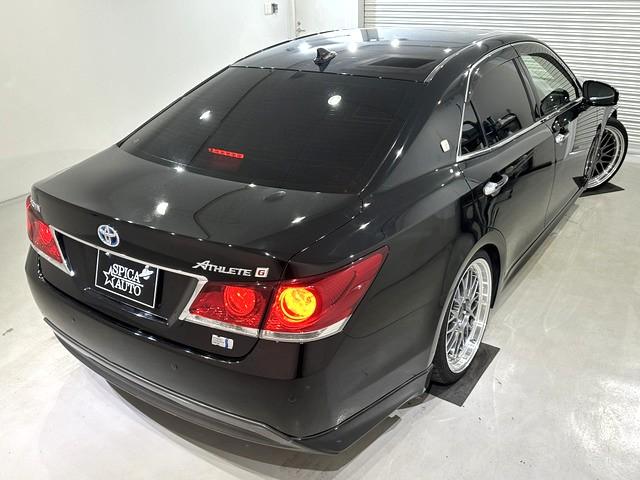 クラウンハイブリッド アスリートＧ　サンルーフ／ブラックレザーシート／車高調／ｌｅｖａｎｎａ　１９ＡＷ／社外アンビエントライト／シートヒーター＆クーラー／コーナーセンサー／追従式クルコン／リアロールサンシェード／イエローフォグランプ（27枚目）