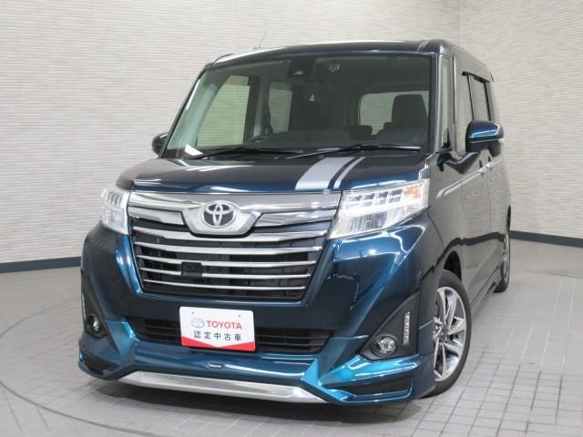 ルーミー カスタムＧ－Ｔ　助手席エアバック　両側オートスライドドア　スマートキープッシュスタート　ＬＥＤライト　横滑り防止機能　クルコン　ＥＴＣ付　アルミホイール　キーレス　ＤＶＤ　ドラレコ　ナビ＆ＴＶ　セキュリティ　エアロ（4枚目）