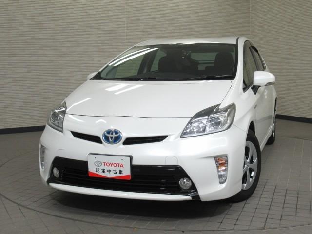 プリウス S Bモニタ- フルセグ地デジ インテリキー デュアルエアバック エアB イモビライザー DVD再生可能 ワンオーナー車 ナビTV AUTOエアコン 横スベリ防止 アルミホイール ETC装備 ABS(4枚目)