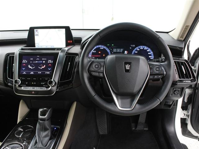 クラウンハイブリッド G-エグゼクティブ 革シート サンルーフ フルセグ メモリーナビ DVD再生 ミュージックプレイヤー接続可 バックカメラ 衝突被害軽減システム ETC ドラレコ LEDヘッドランプ ワンオーナー アイドリングストップ(5枚目)