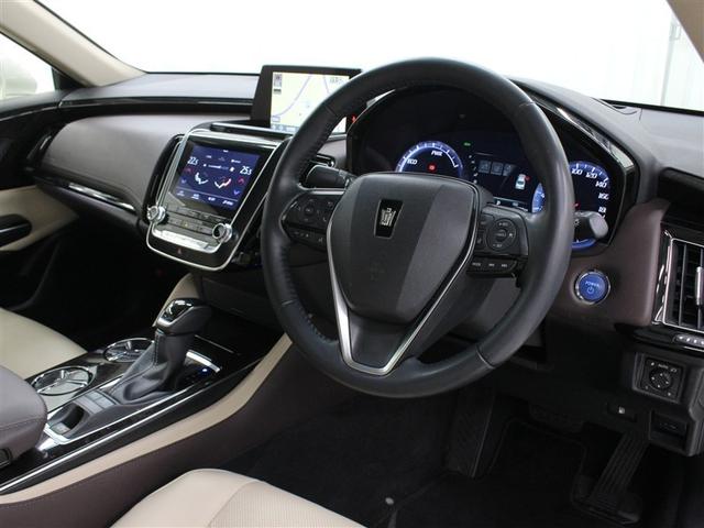 クラウンハイブリッド G-エグゼクティブ 革シート サンルーフ フルセグ メモリーナビ DVD再生 ミュージックプレイヤー接続可 バックカメラ 衝突被害軽減システム ETC ドラレコ LEDヘッドランプ ワンオーナー アイドリングストップ(6枚目)