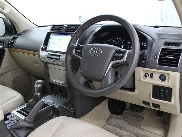 ランドクルーザープラド TX Lパッケージ マットブラックエディション 革シート 4WD フルセグ メモリーナビ DVD再生 バックカメラ 衝突被害軽減システム ETC ドラレコ LEDヘッドランプ 乗車定員7人 3列シート(6枚目)
