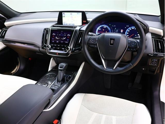 クラウンハイブリッド RSアドバンス 冷温熱電動本革シート ステアリングヒーター クリアランスソナー フルセグ メモリーナビ DVD再生 バックカメラ TSS2衝突被害軽減システム ナビ連動ETC2.0 ブラインドスポットモニター(5枚目)