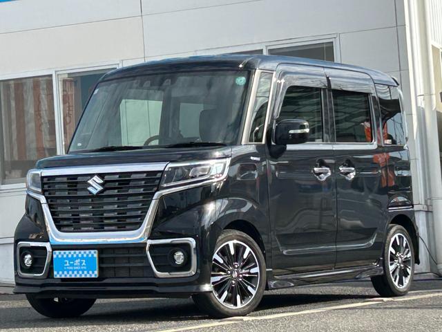 スペーシアカスタム ハイブリッドXSターボ 新車保証継承付き ワンオーナー ストラーダSDナビ 地デジTV Bカメラ ETC セーフティサポート 両側パワースライドドア LEDヘッドランプ D席シートヒーター スマートキー×2(5枚目)