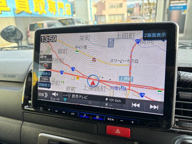 ハイエースバン スーパーＧＬ　ダークプライムＩＩ　ディーゼルターボ／アルパインフローティングナビ／フルセグＴＶ／パノラミックビューモニター／セーフティーセンス／両側パワスラ／デジタルインナーミラー／ベッドキット／ハーフレザーシート／スマートキー２本（8枚目）