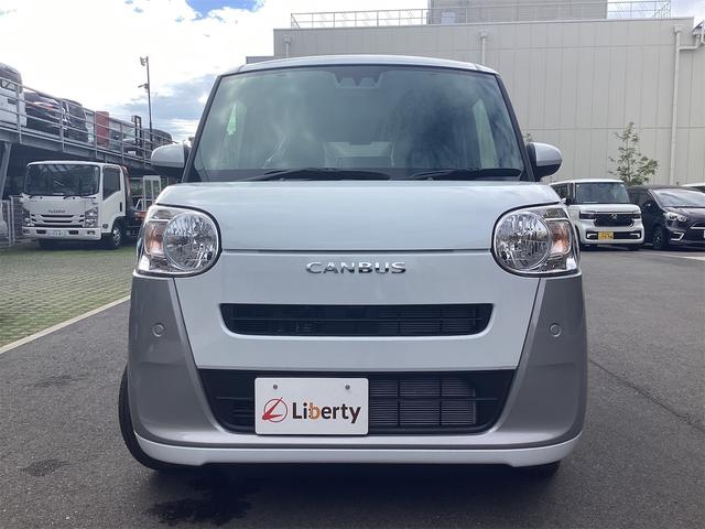 ムーヴキャンバス ストライプスＸ　バックカメラ　両側電動スライドドア　クリアランスソナー　衝突被害軽減システム　スマートキー　アイドリングストップ　電動格納ミラー　ベンチシート　ＣＶＴ　ＡＢＳ　ＥＳＣ　エアコン　パワーステアリング（5枚目）