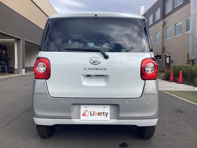 ムーヴキャンバス ストライプスＸ　バックカメラ　両側電動スライドドア　クリアランスソナー　衝突被害軽減システム　スマートキー　アイドリングストップ　電動格納ミラー　ベンチシート　ＣＶＴ　ＡＢＳ　ＥＳＣ　エアコン　パワーステアリング（9枚目）