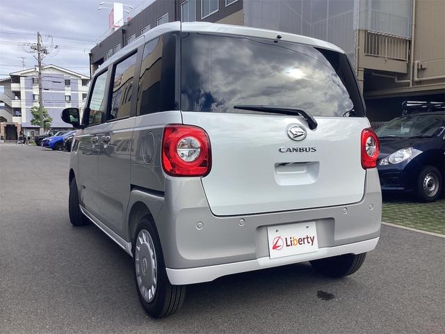 ムーヴキャンバス ストライプスＸ　バックカメラ　両側電動スライドドア　クリアランスソナー　衝突被害軽減システム　スマートキー　アイドリングストップ　電動格納ミラー　ベンチシート　ＣＶＴ　ＡＢＳ　ＥＳＣ　エアコン　パワーステアリング（10枚目）