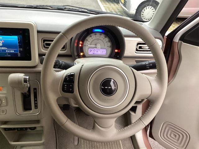 アルトラパン X 衝突軽減B 純正ディスプレイ Bカメラ HIDヘッドライト スマートキー プッシュスタート アイドリングストップ 前席シートヒーター 革巻きステアリング ステアリングスイッチ 純正アルミホイール(6枚目)