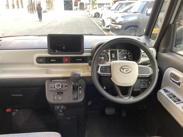 ムーヴキャンバス ストライプスG 衝突軽減B 電子パーキング 両側自動ドア LEDヘッドライト フォグライト スマートキー プッシュスタート アイドリングストップ ステアリングスイッチ 電動格納ミラー オートエアコン(5枚目)