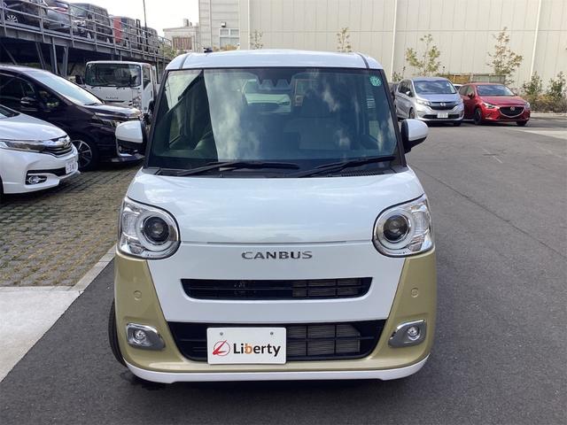 ムーヴキャンバス ストライプスG 衝突軽減B 電子パーキング 両側自動ドア LEDヘッドライト フォグライト スマートキー プッシュスタート アイドリングストップ ステアリングスイッチ 電動格納ミラー オートエアコン(15枚目)