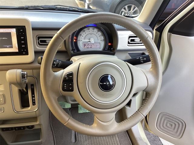 アルトラパン X 衝突軽減B 純正ナビ TV 全方位カメラ LEDヘッドライト スマートキー プッシュスタート アイドリングストップ 革巻きステアリング 前席シートヒーター ステアリングスイッチ 純正アルミホイール(6枚目)