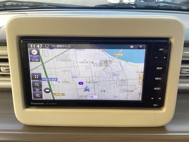 アルトラパン X 衝突軽減B 純正ナビ TV 全方位カメラ LEDヘッドライト スマートキー プッシュスタート アイドリングストップ 革巻きステアリング 前席シートヒーター ステアリングスイッチ 純正アルミホイール(7枚目)