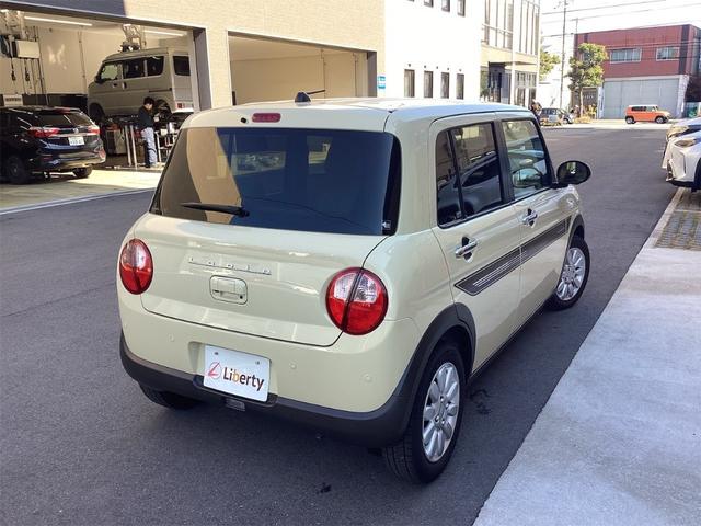 アルトラパン X 衝突軽減B 純正ナビ TV 全方位カメラ LEDヘッドライト スマートキー プッシュスタート アイドリングストップ 革巻きステアリング 前席シートヒーター ステアリングスイッチ 純正アルミホイール(17枚目)