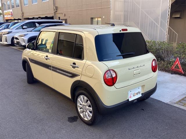 アルトラパン X 衝突軽減B 純正ナビ TV 全方位カメラ LEDヘッドライト スマートキー プッシュスタート アイドリングストップ 革巻きステアリング 前席シートヒーター ステアリングスイッチ 純正アルミホイール(19枚目)