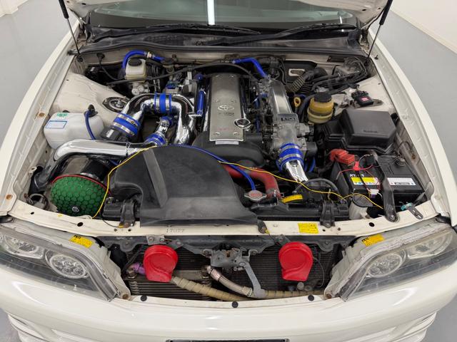 チェイサー ツアラーＶ　５速載替公認　ＴＲＤエアロ　ホイール　ＨＫＳ　　ＧＴ２８３５タービン　ＥＶＣ　ＩＲ　　エアクリ　オイルクーラー　純正置換インタークーラー　ハイパーＭＡＸ車高調　マフラー　ＣＰＵ　　パンテーラ（11枚目）