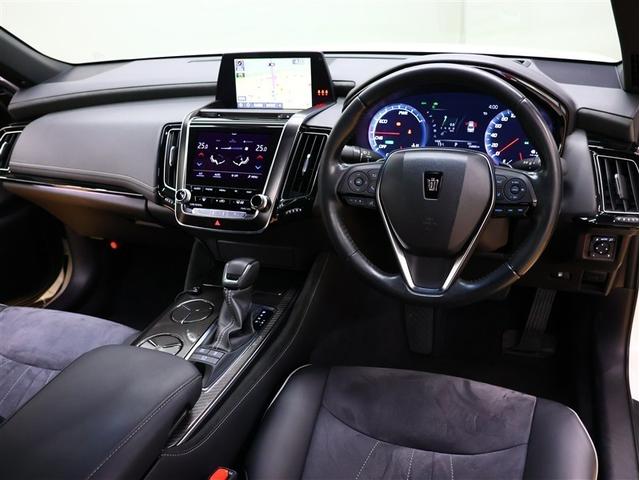 クラウンハイブリッド ＲＳアドバンス　フルセグ　メモリーナビ　ＤＶＤ再生　バックカメラ　衝突被害軽減システム　ＥＴＣ　ＬＥＤヘッドランプ　車線逸脱装置　オートマチックハイビーム　ブラインドスポットモニター　パノラミックビューモニター（5枚目）