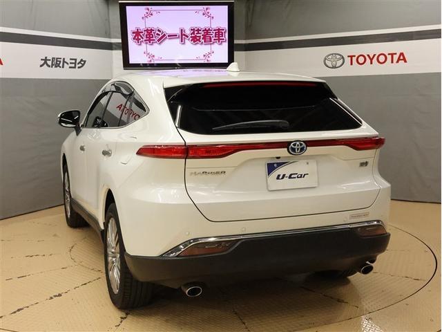 ハリアーハイブリッド Z レザーパッケージ 革シート フルセグ メモリーナビ バックカメラ 衝突被害軽減システム ETC ドラレコ LEDヘッドランプ パワーバックドア シートヒーター ステアリングヒーター パノラミックビューモニター BSM(4枚目)