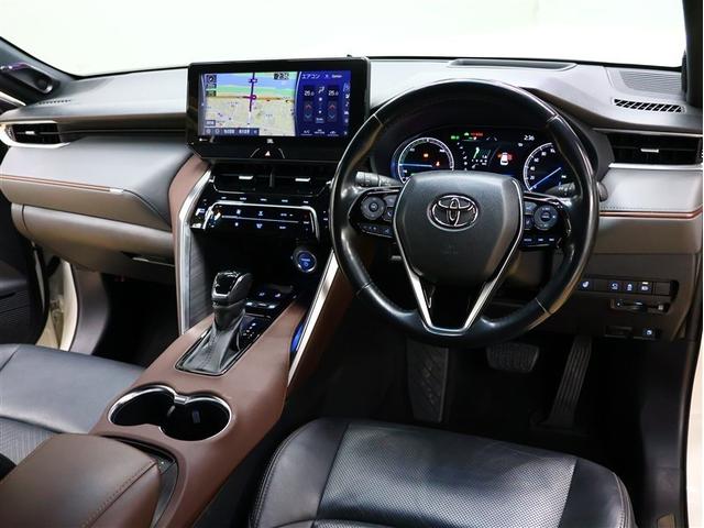 ハリアーハイブリッド Z レザーパッケージ 革シート フルセグ メモリーナビ バックカメラ 衝突被害軽減システム ETC ドラレコ LEDヘッドランプ パワーバックドア シートヒーター ステアリングヒーター パノラミックビューモニター BSM(5枚目)