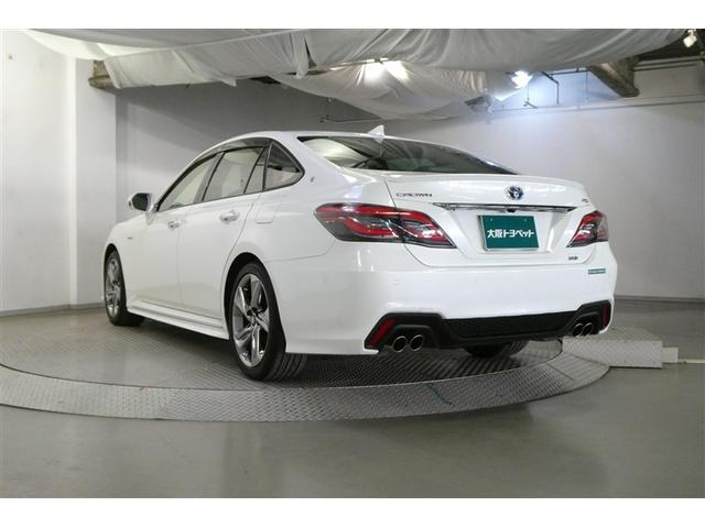 クラウンハイブリッド ＲＳアドバンス　地デジ　衝突被害軽減装置　エアロ　黒革シート　ＬＥＤヘットライト　後カメラ　クルコン　ＡＣ　Ｐシート　エアバッグ　ナビＴＶ　セキュリティーアラーム　１００Ｖ充電　キーフリー　スマートキ　メモリナビ（6枚目）