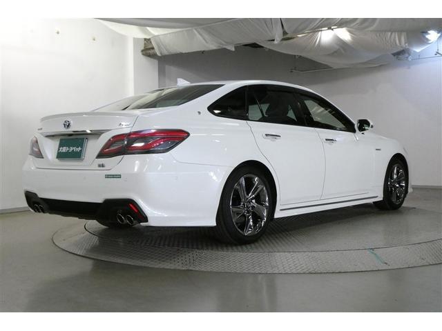 クラウンハイブリッド ＲＳアドバンス　地デジ　衝突被害軽減装置　エアロ　黒革シート　ＬＥＤヘットライト　後カメラ　クルコン　ＡＣ　Ｐシート　エアバッグ　ナビＴＶ　セキュリティーアラーム　１００Ｖ充電　キーフリー　スマートキ　メモリナビ（8枚目）