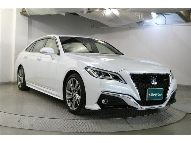 クラウンハイブリッド ＲＳアドバンス　地デジ　衝突被害軽減装置　黒革シート　ＬＥＤヘットライト　後カメラ　クルコン　ＡＣ　Ｐシート　エアバッグ　ナビＴＶ　セキュリティーアラーム　キーフリー　スマートキ　パワーウィンドウ　メモリナビ　アルミ（3枚目）