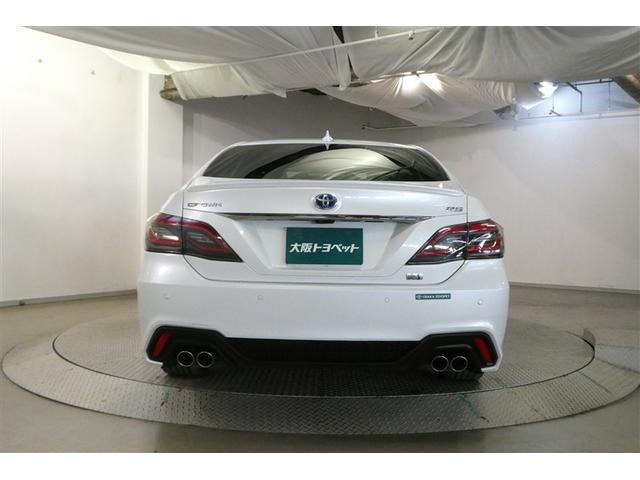 クラウンハイブリッド ＲＳアドバンス　地デジ　衝突被害軽減装置　黒革シート　ＬＥＤヘットライト　後カメラ　クルコン　ＡＣ　Ｐシート　エアバッグ　ナビＴＶ　セキュリティーアラーム　キーフリー　スマートキ　パワーウィンドウ　メモリナビ　アルミ（7枚目）