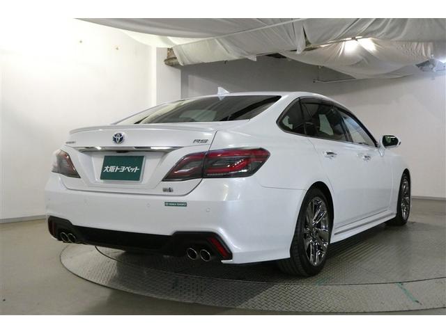 クラウンハイブリッド ＲＳアドバンス　地デジ　衝突被害軽減装置　黒革シート　ＬＥＤヘットライト　後カメラ　クルコン　ＡＣ　Ｐシート　エアバッグ　ナビＴＶ　セキュリティーアラーム　キーフリー　スマートキ　パワーウィンドウ　メモリナビ　アルミ（8枚目）