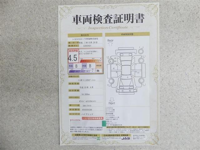 車輌検査証明書付き。